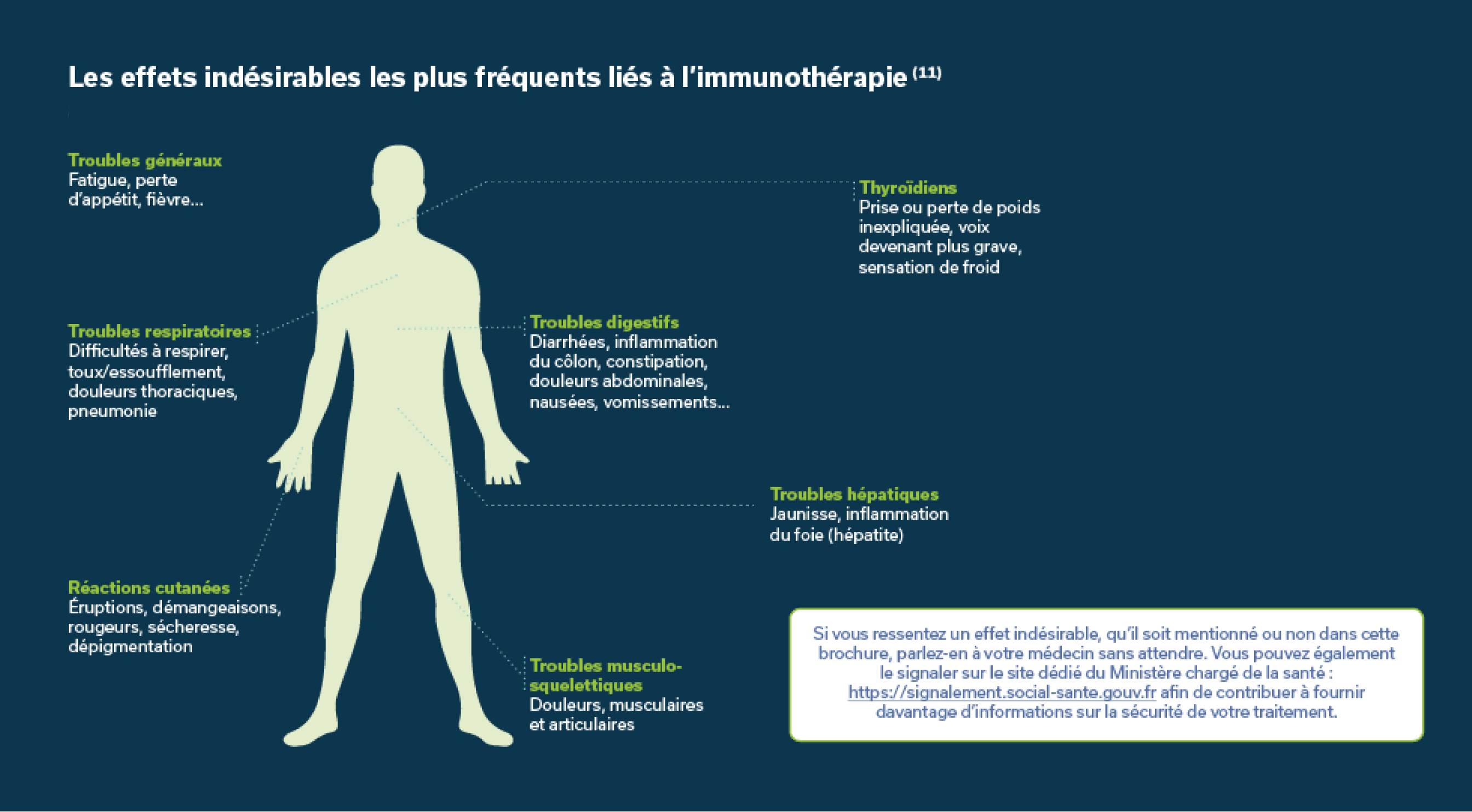 illustration effets indésirables immunothérapie mélanome