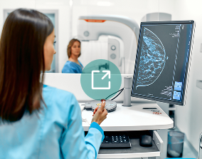 mammographie du sein interprétée par une radiologue