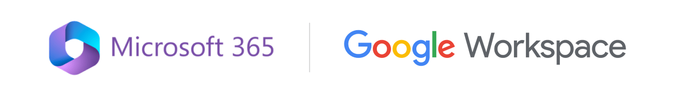 Logo Microsoft 365, Google Workspace