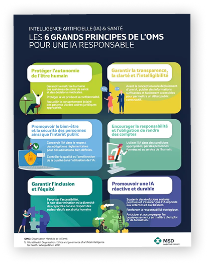 6 grands principes de l'OMS pour une IA responsable 
